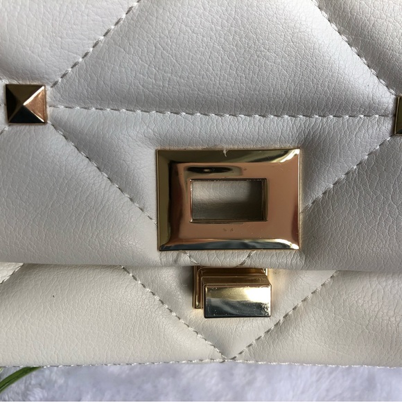 INC International Concepts Ajae Quilted Studded Crossbody Bag, Vanilla,  NWT - Picture 5 of 8